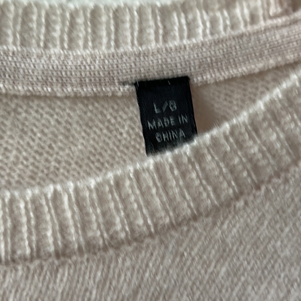 ATM sweater soft peach size large 100% cashmere soft girl - Picture 6 of 13